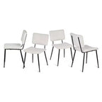 Chaises de salle à manger tapissées Pomona, lot de 4