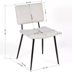 Chaises de salle à manger tapissées Pomona, lot de 4