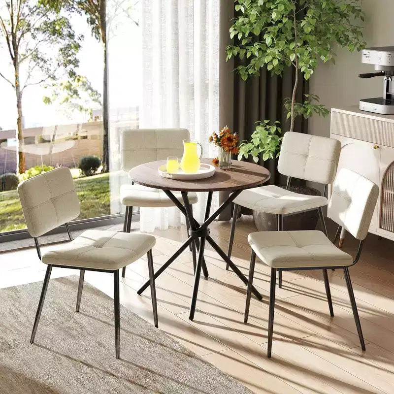 Chaises de salle à manger tapissées Pomona, lot de 4