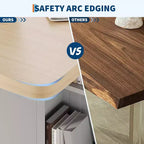 Table à manger pliante peu encombrante avec rangement - Table de cuisine à 6 roulettes (dont 4 verrouillables) + tiroir et étagères, compacte pour les petits espaces