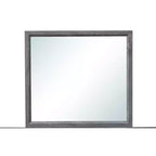 Miroir d'appoint encadré en bois gris foncé 35