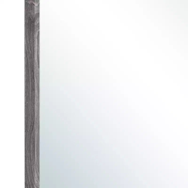 Miroir d'appoint encadré en bois gris foncé 35