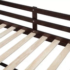 Lit mezzanine bas avec bureau roulant et étagères de rangement, lits superposés en bois de taille double avec 2 tiroirs et tableau noir pour enfants