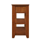 Console en bois massif de 122 cm avec 3 tiroirs de rangement, style moderne