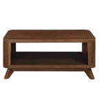 Table basse en bois de 41,5 po avec pieds en bois massif