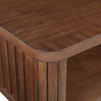 Table basse en bois de 41,5 po avec pieds en bois massif