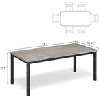Table de salle à manger rectangulaire 79 po, 6 à 8 places