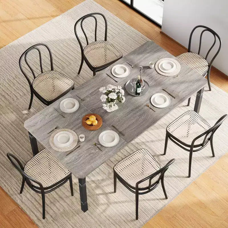 Table de salle à manger rectangulaire 79 po, 6 à 8 places
