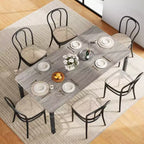 Table de salle à manger rectangulaire 79 po, 6 à 8 places