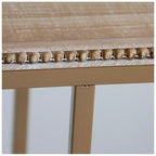 Table d'appoint de bout de canapé de ferme C, meuble d'appoint avec plateau tressé en rotin