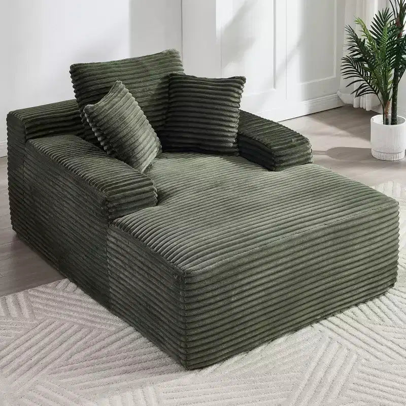 Canapé-futon de sol en velours surdimensionné moderne