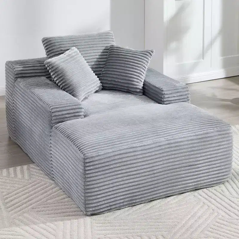 Canapé-futon de sol en velours surdimensionné moderne