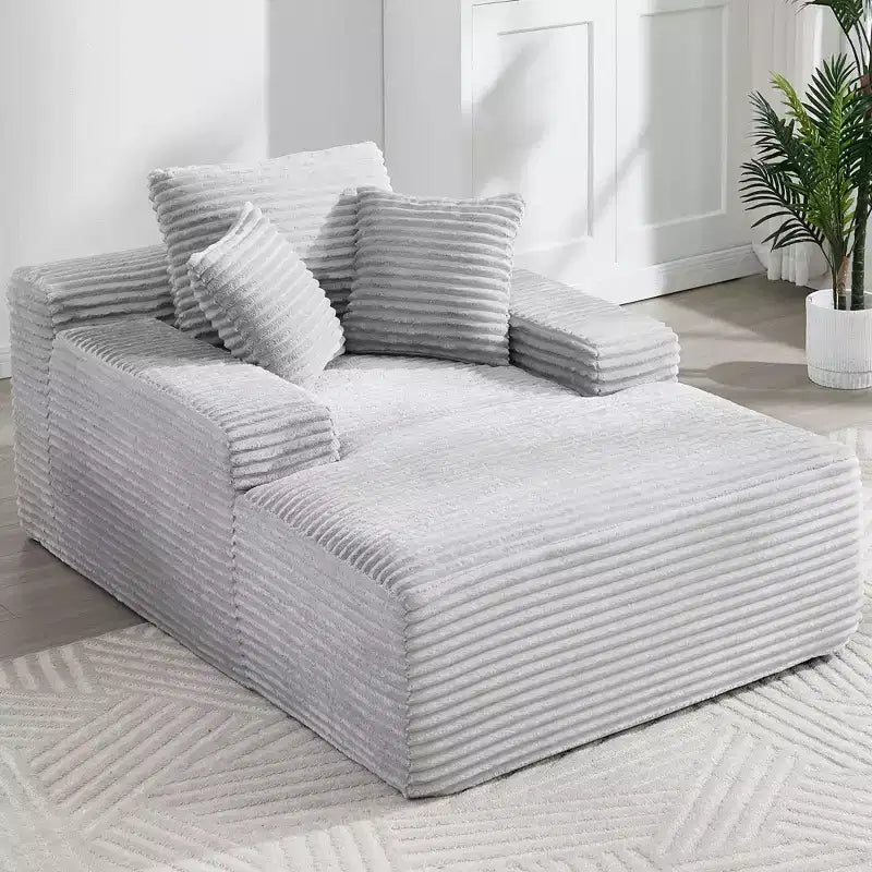 Canapé-futon de sol en velours surdimensionné moderne