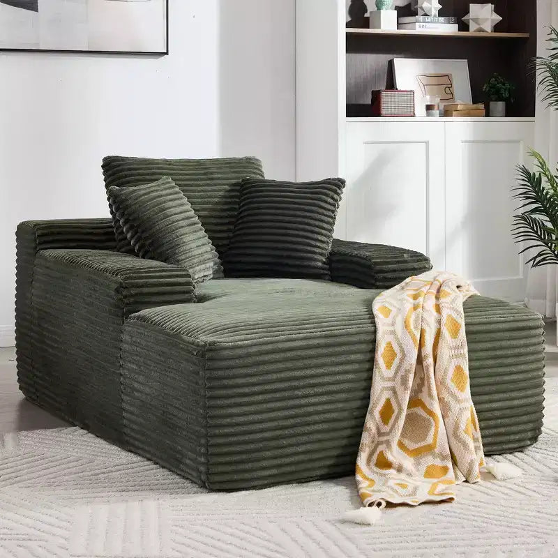 Canapé-futon de sol en velours surdimensionné moderne