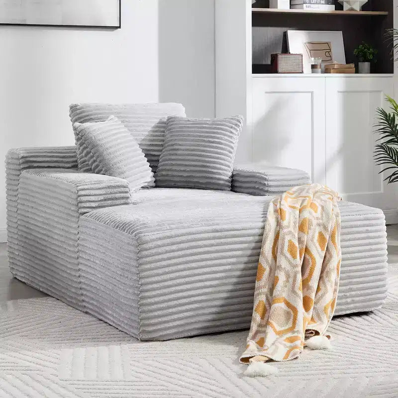 Canapé-futon de sol en velours surdimensionné moderne