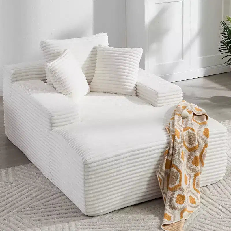 Canapé-futon de sol en velours surdimensionné moderne