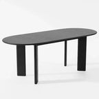 Table à manger ovale incurvée 79 po pour 6-8 personnes