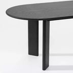 Table à manger ovale incurvée 79 po pour 6-8 personnes