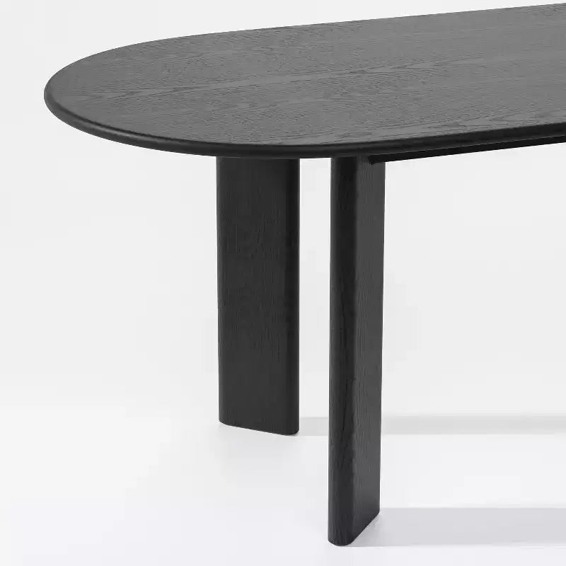 Table à manger ovale incurvée 79 po pour 6-8 personnes
