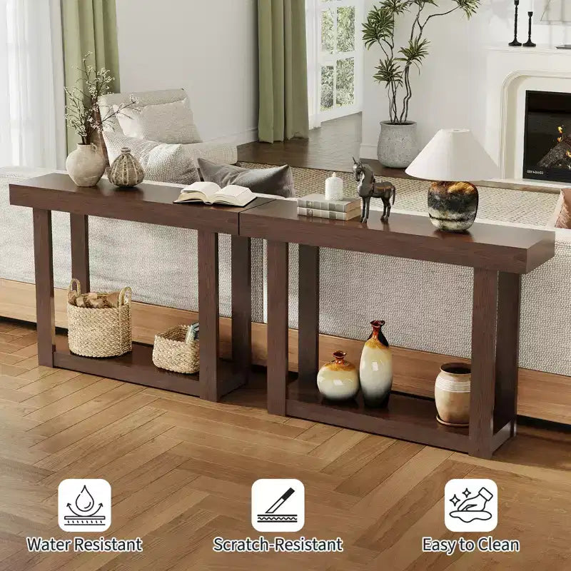Table basse Hamela avec plateau en verre