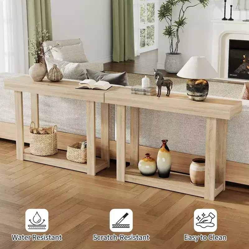Table basse Hamela avec plateau en verre
