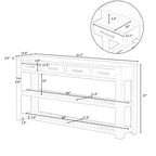 Table de chevet en bois expresso traditionnel à 2 tiroirs