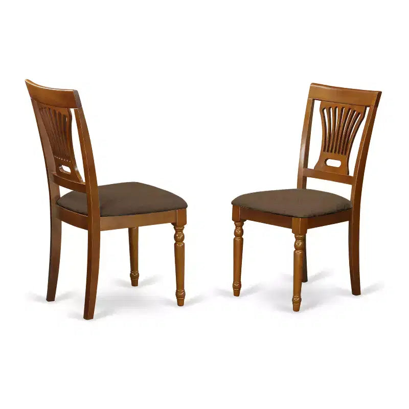 Ensemble de salle à manger 5 pièces en bois massif finition marron selle – 4 places