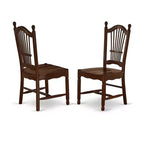 Ensemble de salle à manger style campagne française 3 pièces table et chaises - Table ronde en bois de 91 cm avec 2 sièges