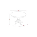 Miroir Mural Rond Argent Antique de 22 po
