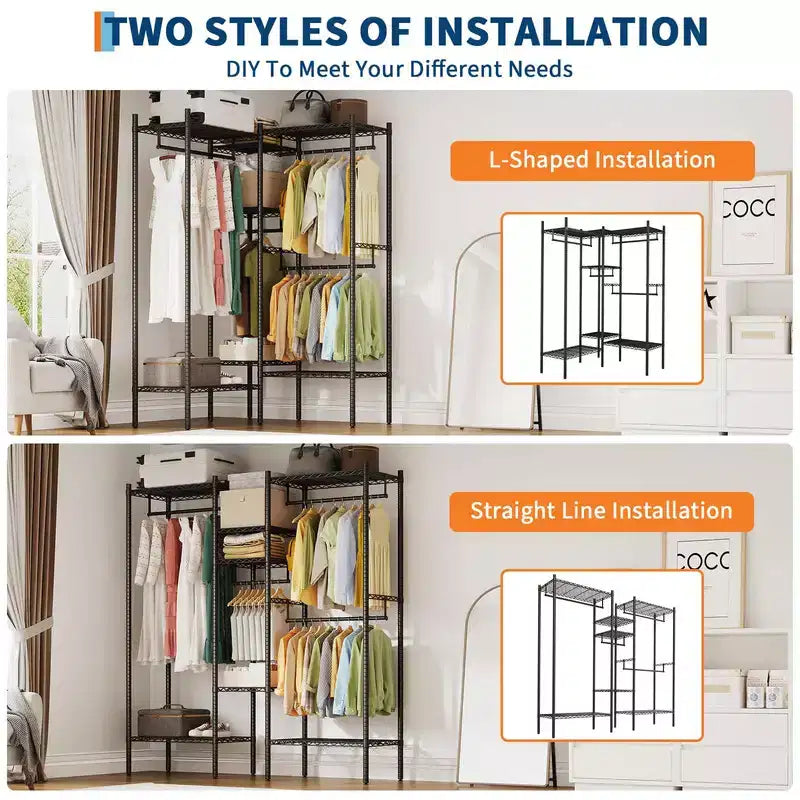 Portant à vêtements robuste, Portants à vêtements pour suspendre les vêtements, Portants à vêtements autoportants