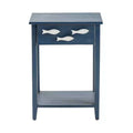 Crestview Collection Square Blue Solid Wood Accent_End Table
