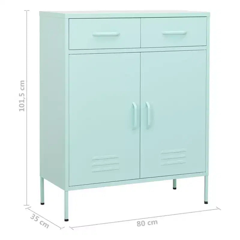 Meuble de rangement Acier Vert Olive 80 x 35 x 101,5 cm
