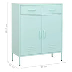 Meuble de rangement Acier Vert Olive 80 x 35 x 101,5 cm