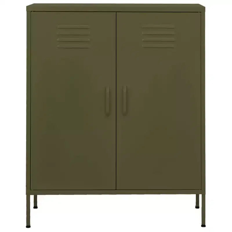 Meuble de rangement Acier Vert Olive 80 x 35 x 101,5 cm