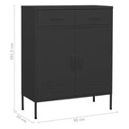Meuble de rangement Acier Vert Olive 80 x 35 x 101,5 cm
