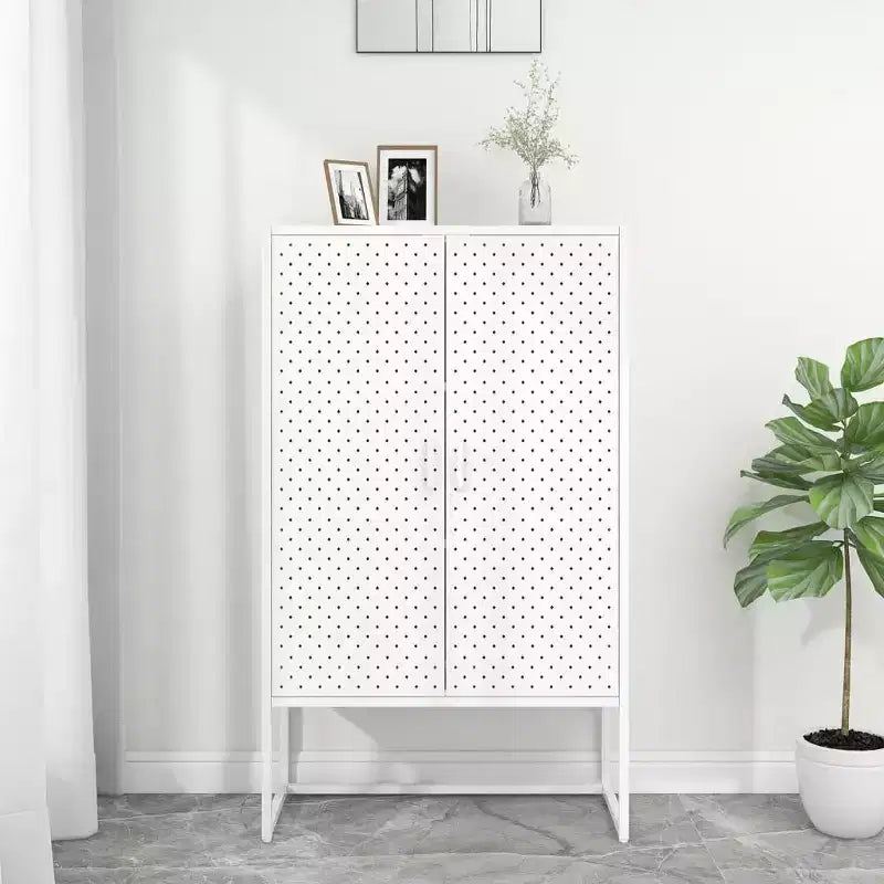 Meuble de rangement, buffet pour entrée, chambre ou bureau, en acier