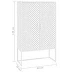 Meuble de rangement, buffet pour entrée, chambre ou bureau, en acier
