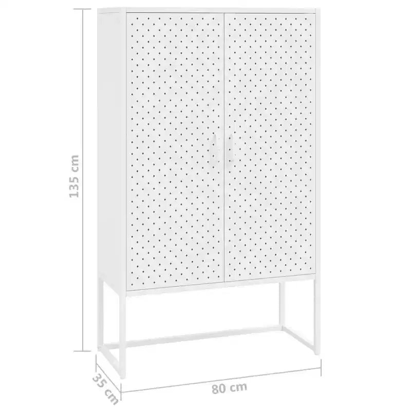 Meuble de rangement, buffet pour entrée, chambre ou bureau, en acier