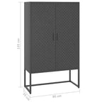 Meuble de rangement, buffet pour entrée, chambre ou bureau, en acier