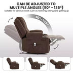 Fauteuil inclinable manuel avec massage par vibration et chauffage lombaire,Canapé simple avec poche latérale,Fauteuil à bascule avec porte-gobelet,Fauteuil inclinable pour chambre à coucher