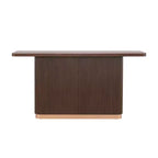Console étroite de 58 po avec dessus en placage de frêne, table de canapé moderne, table d'entrée pour salon, couloir ou hall