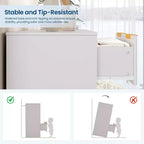Commode cannelée à 10 tiroirs avec poignées dorées, organisateur de rangement long et moderne, rangement élégant pour chambre à coucher, salon, entrée