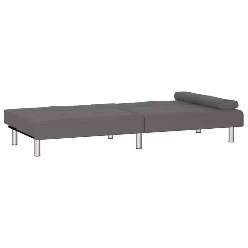 Canapé-lit pliable avec porte-gobelets en similicuir