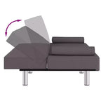 Canapé-lit pliable avec porte-gobelets en similicuir