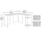 Bureau de rangement rustique en bois Willow avec étagères réglables