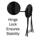 4 tabourets de bar pliants robustes de 45,7 cm avec capacité de 102 kg et sièges rembourrés pour dortoir, salle de jeux ou salle de loisirs