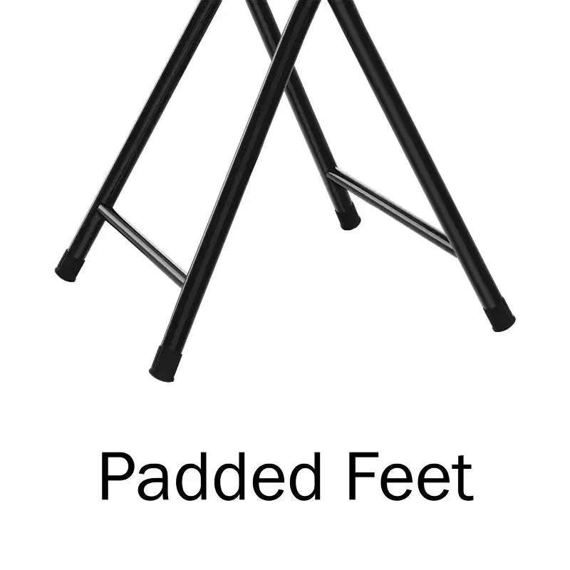 4 tabourets de bar pliants robustes de 45,7 cm avec capacité de 102 kg et sièges rembourrés pour dortoir, salle de jeux ou salle de loisirs