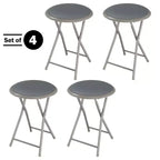 4 tabourets de bar pliants robustes de 45,7 cm avec capacité de 102 kg et sièges rembourrés pour dortoir, salle de jeux ou salle de loisirs