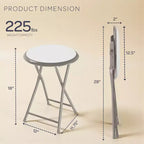4 tabourets de bar pliants robustes de 45,7 cm avec capacité de 102 kg et sièges rembourrés pour dortoir, salle de jeux ou salle de loisirs