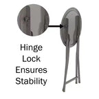 4 tabourets de bar pliants robustes de 45,7 cm avec capacité de 102 kg et sièges rembourrés pour dortoir, salle de jeux ou salle de loisirs